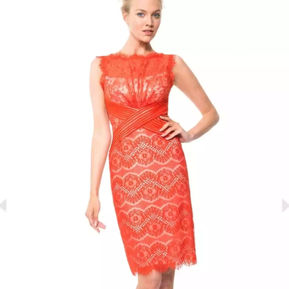 TADASHI SHOJI chantilly lace sheath dress 2